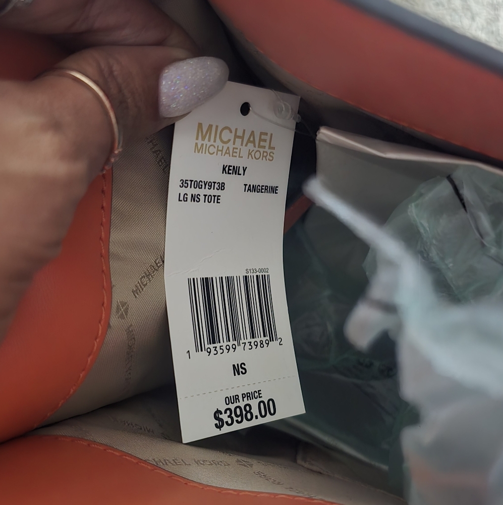 Michael Kors Brown and Orange Tote Bag - Picture 3 of 4